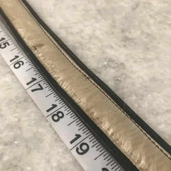 Dan Post Belt Women 32 Black Brown Cowhide Double Heart Buckle Western Rodeo USA - Picture 10 of 10